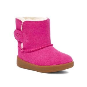 UGG I KEELAN Boot Infant 0/1 Pink Suede Shoes Fur Lined Winter Boots NEW